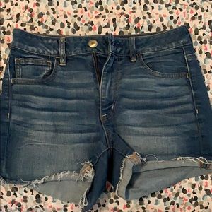 High-Rise Denim Shorts